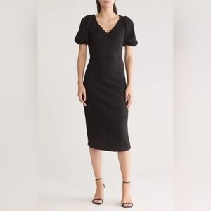 Lush Plissé Tie-Back Body-Con Dress